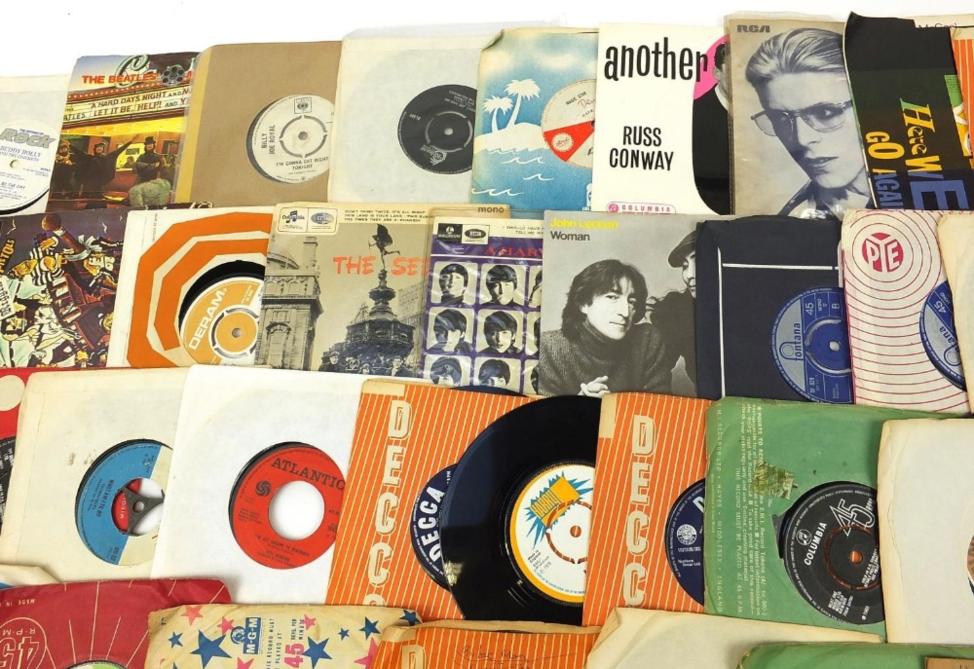 Collection of 45rpm singles including Hedge Hoppers Anonymous, Elvis Presley, David Bowie, Archie - Image 25 of 32