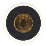Elizabeth II 1995 Canadian gold one dollar with certificate, 1.9g : For Further Condition Reports