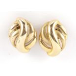 Pair of 9ct gold stud earrings, 1.5cm high, 2.3g : For Further Condition Reports Please Visit Our