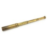 Victorian Keyzor & Bendon three draw brass telescope, 15cm in length when closed : For Further