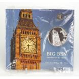 Elizabeth II 2015 one hundred pound fine silver coin by the Royal Mint commemorating Big Ben : For