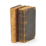 Two antique leather bound hardback books comprising The Beauties of Shakespeare by Rev W Dodd,