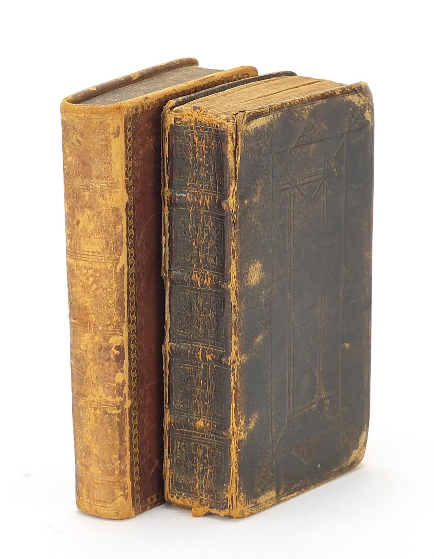 Two antique leather bound hardback books comprising The Beauties of Shakespeare by Rev W Dodd,