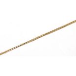 9ct gold box link necklace, 38cm in length, 2.5g : For Further Condition Reports Please Visit Our