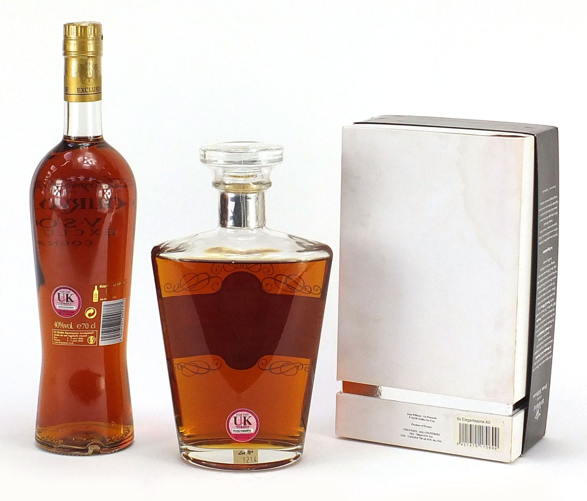 Two bottles of cognac comprising Courvoisier VSOP Exclusive and Jean Fillioux So Elegantissima 1er - Image 3 of 3
