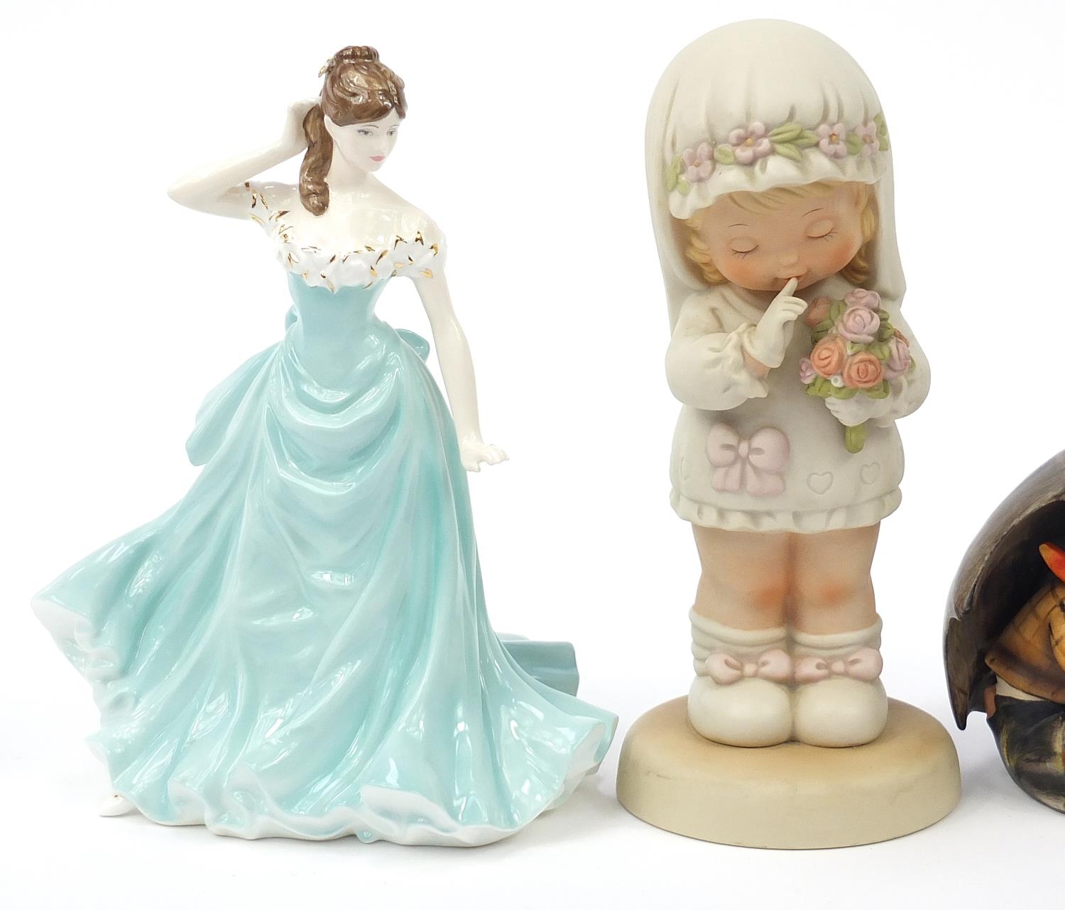 Collectable china comprising Lucie Attwell figurine Here Comes the Bride God Bless Her, Coalport - Image 2 of 6