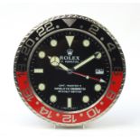 Rolex GMT Master II design dealers display wall clock, 34cm in diameter : For Further Condition