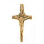 9ct gold crucifix pendant, 3cm high, 3.4g : For Further Condition Reports Please Visit Our Website -