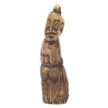 Tribal interest carved bone fertility figure, 15.5cm high : For Further Condition Reports Please