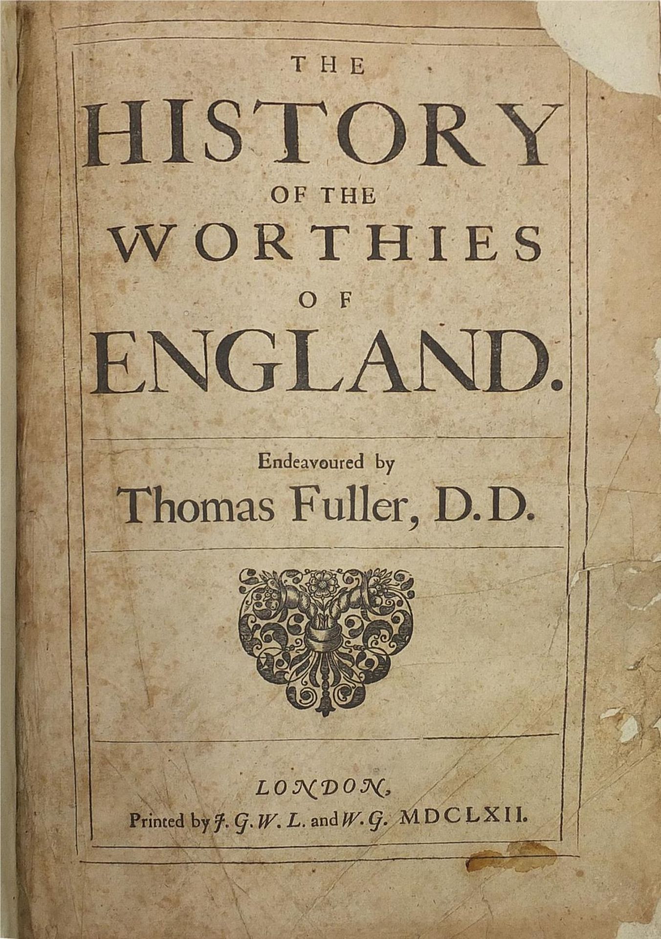 The history of the Worthies of England by Thomas Fuller, 17th century leather bound hardback book - Image 3 of 6