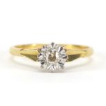 18ct gold diamond solitaire ring, size Q, 2.9g : For Further Condition Reports Please Visit Our