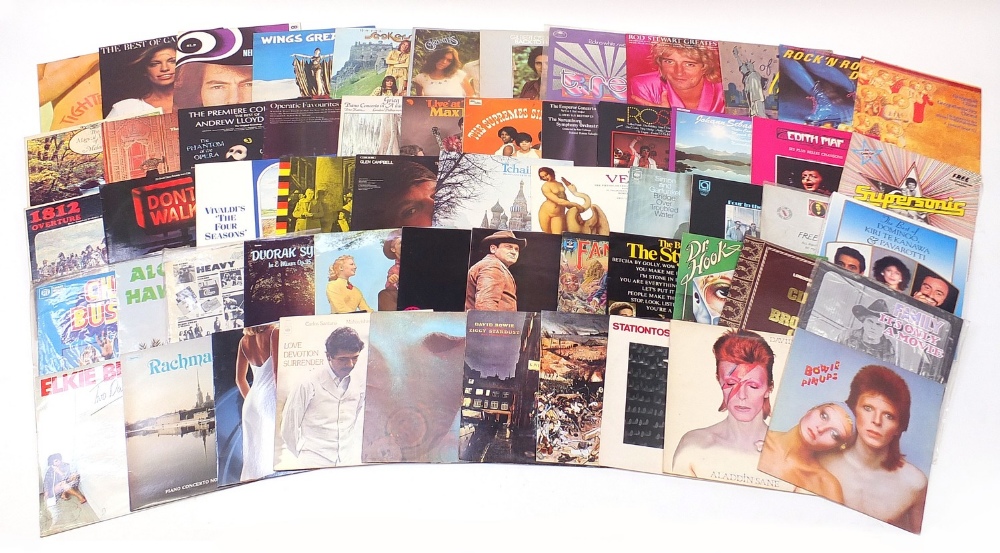 Vinyl LP's including Black Sabbath, David Bowie, Family, Tighten Up, Pink Floyd, Rod Stewart, T-