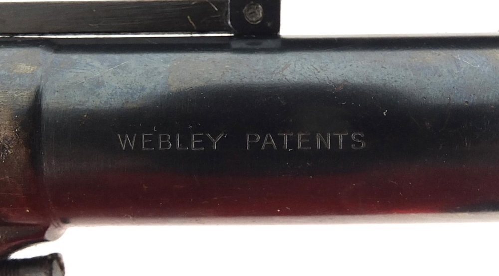Vintage Webley & Scott mark I over lever .177 cal air pistol, 19cm in length : For Further Condition - Image 6 of 7