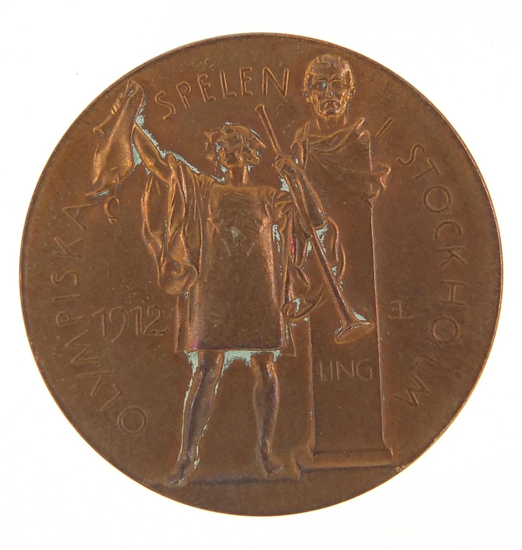 Stockholm 1912 Olympic Games bronze medal, previously owned by George Nicol, 400 metre athlete for - Image 2 of 2