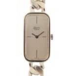 Quinn, silver wristwatch with silver curb link strap, 16cm in length, 55.0g : For Further