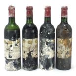 Four bottles of Clos Fourtet St Emilion 1er Grande Cru red wine, two bottles dated 1978 : For