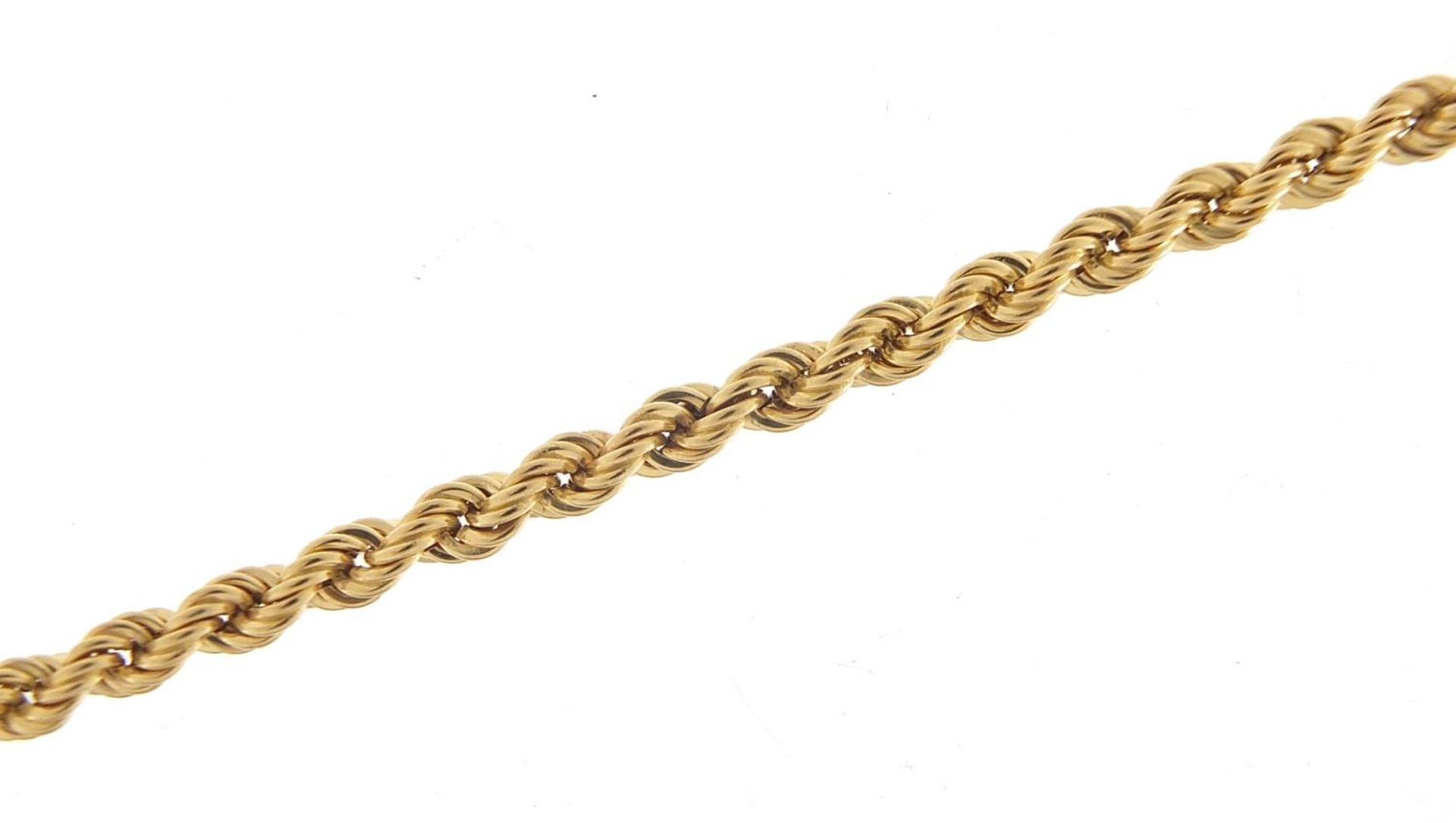 9ct gold rope twist necklace, 48cm in length, 5.8g : For Further Condition Reports Please Visit