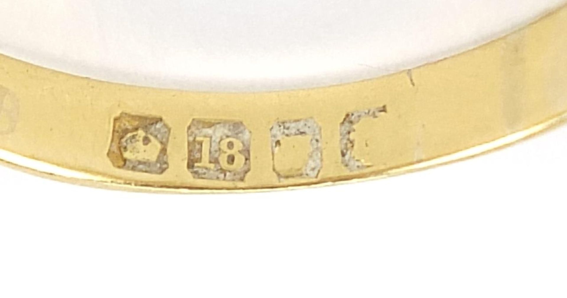 18ct gold diamond three stone Gypsy ring, size U, 5.0g : For Further Condition Reports Please - Image 4 of 5