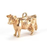 9ct gold Jersey cow charm, 2cm wide, 4.6g : For Further Condition Reports Please Visit Our Website -