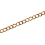 9ct rose gold curb link necklace, 50cm in length, 20.8g : For Further Condition Reports Please Visit