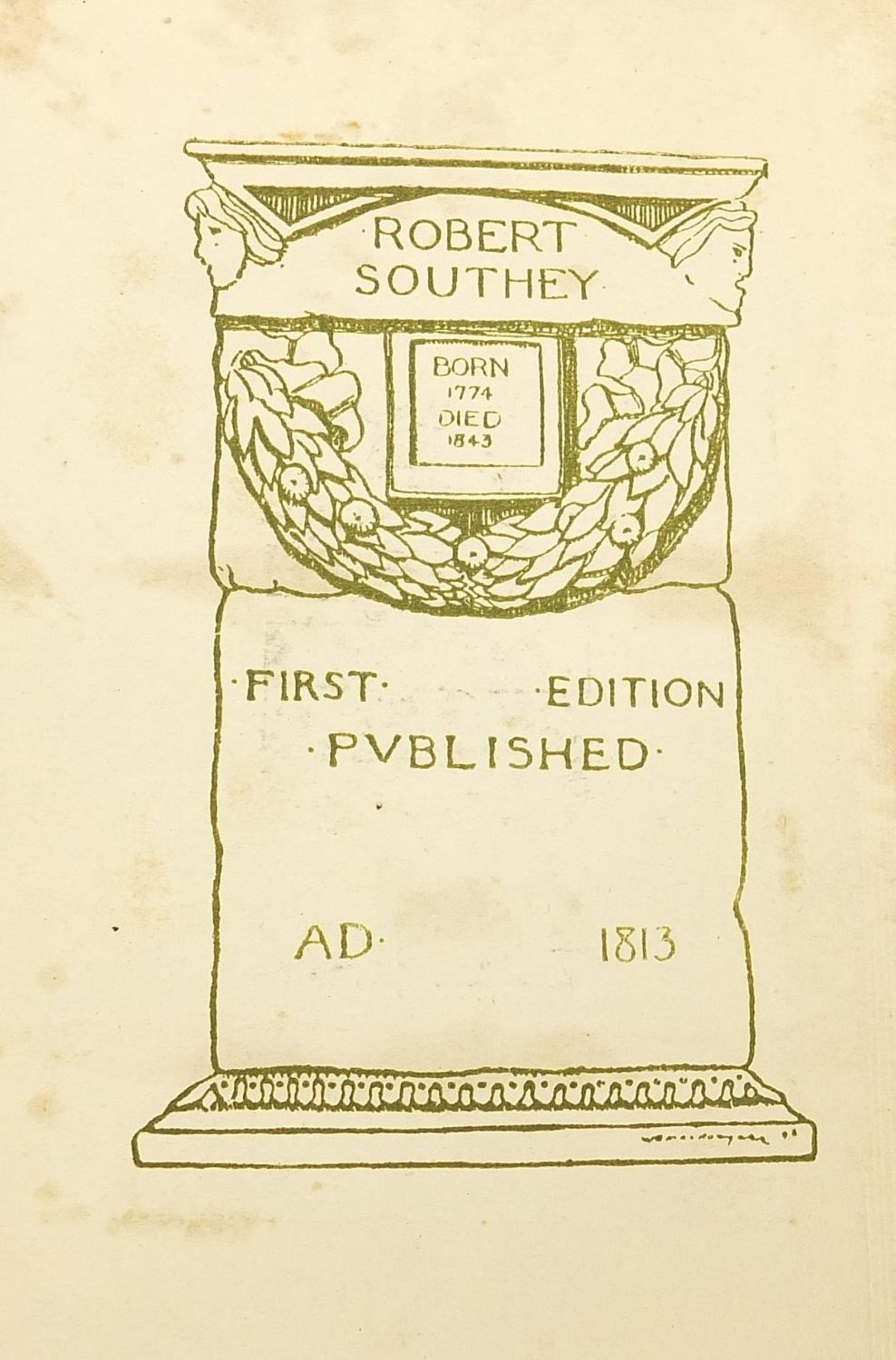 Two antique hardback books relating to Nelson by Robert Southey comprising The Life of Horatio - Image 2 of 6