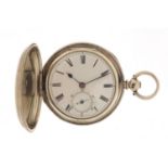 Victorian gentlemen's silver full hunter pocket watch, the fusee movement numbered 34863, London