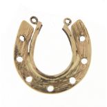 9ct gold horseshoe pendant, 2cm high, 1.8g : For Further Condition Reports Please Visit Our