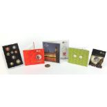 Commemorative coins by The Royal Mint including two London 2012 Olympic Big Ben five pounds and We