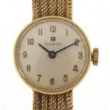 Tissot, ladies 9ct gold wristwatch with 9ct gold strap, 19mm in diameter, 17.3g : For Further