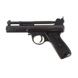 Vintage Webley & Scott mark I over lever .177 cal air pistol, 19cm in length : For Further Condition