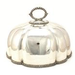 Large Victorian silver plated meat dome numbered 2149, 40.5cm wide : For Further Condition Reports