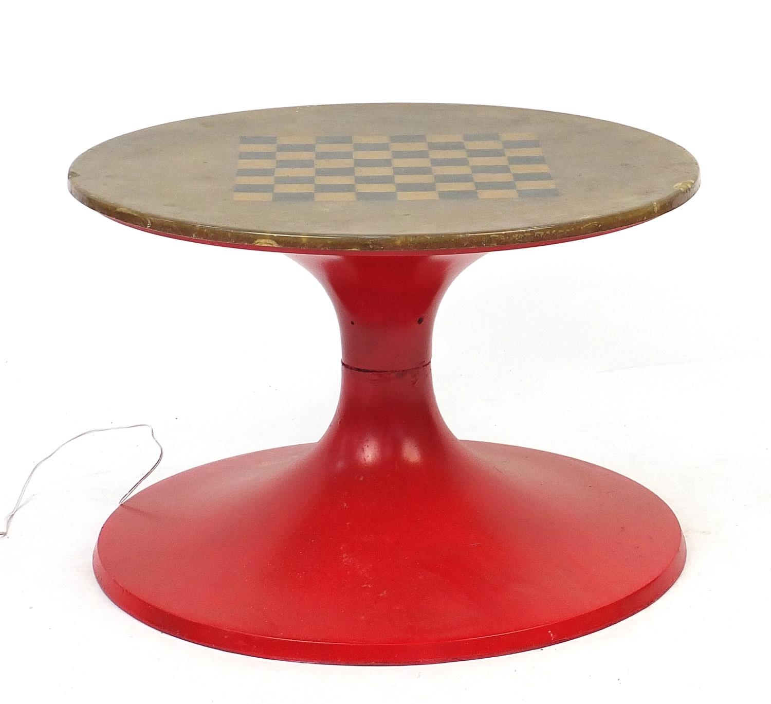 Sarah Hamilton Perspex illuminated chess table, 41cm high x 67cm in diameter : For Further Condition - Image 4 of 4