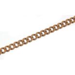 9ct rose gold watch chain with T bar, 40cm in length, 29.1g : For Further Condition Reports Please