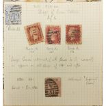 Victorian and later British and world stamps arranged in two albums including Penny Reds : For