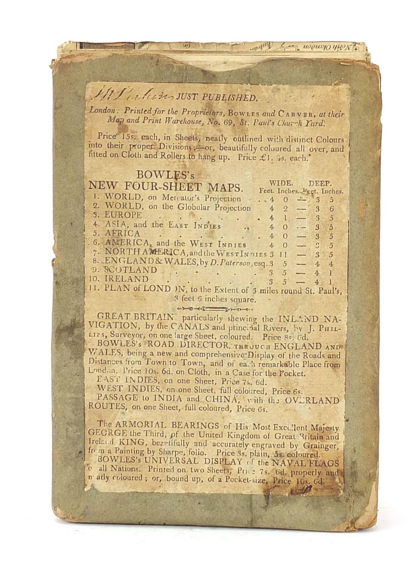 Early 19th century Patterson's Twenty-Four Miles Round London canvas backed folding map with slip - Image 16 of 16