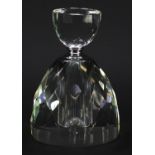 Large Art Deco design cut glass scent bottle, 22cm high : For Further Condition Reports Please Visit
