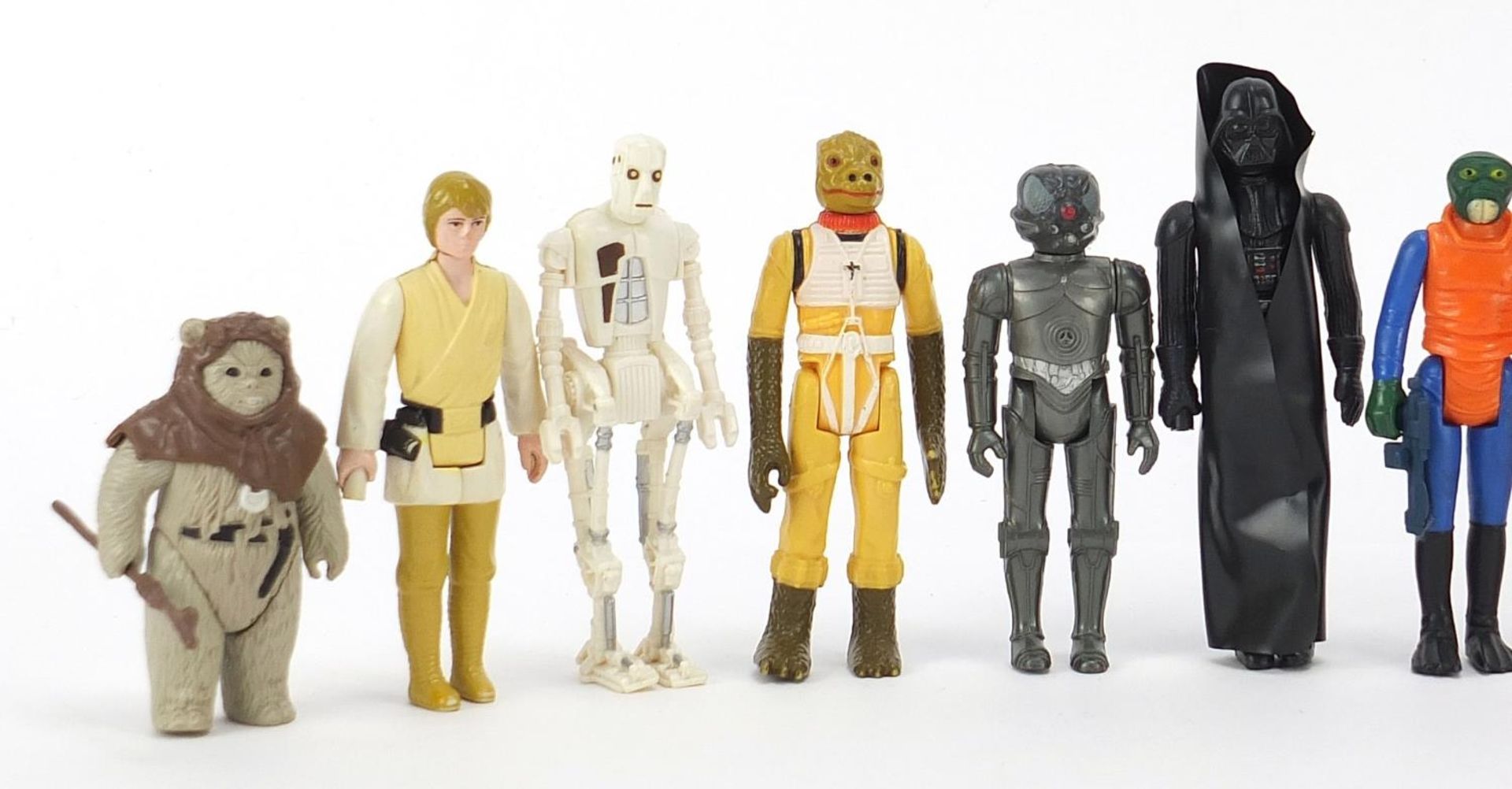 Fifteen vintage Star Wars action figures with accessories including Walrus man, Darth Vader, Luke - Image 2 of 7