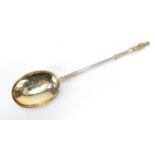 Walker & Hall, Victorian silver apostle spoon with gilt bowl, Sheffield 1899, 22cm in length, 79.