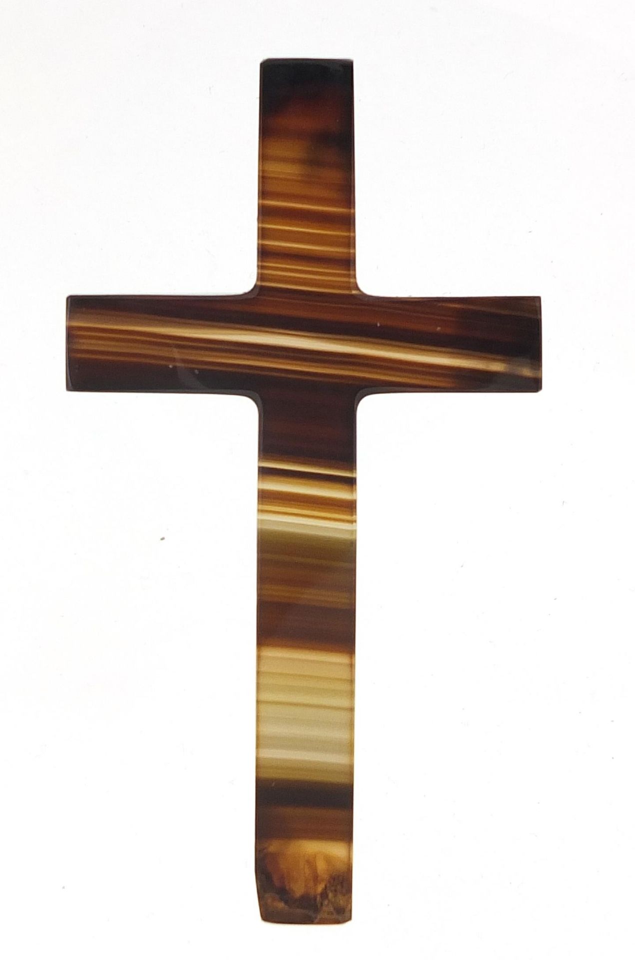 Agate crucifix, 8cm high