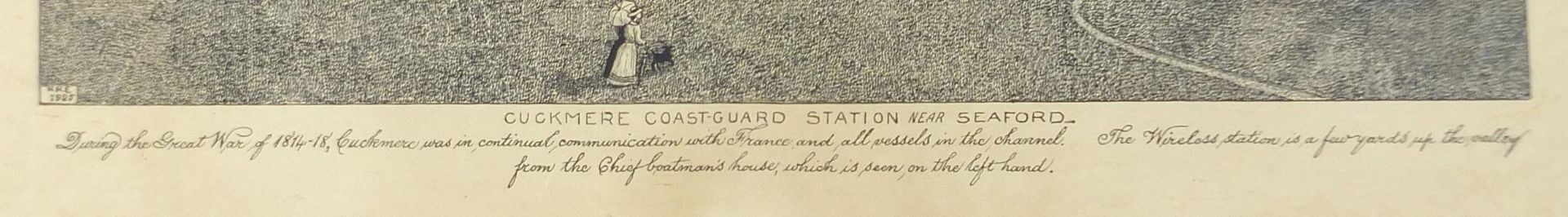 Four antique and later prints including Frankfort, Dieppe and Cuckmere Coastguard station near - Image 25 of 27