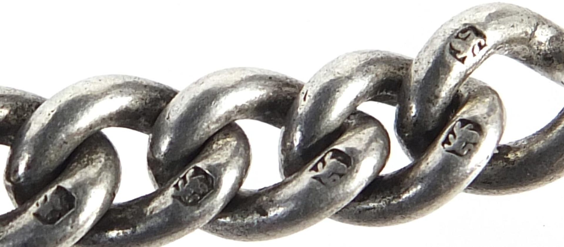 Graduated silver watch chain, 26cm in length, 49.4g - Image 3 of 3