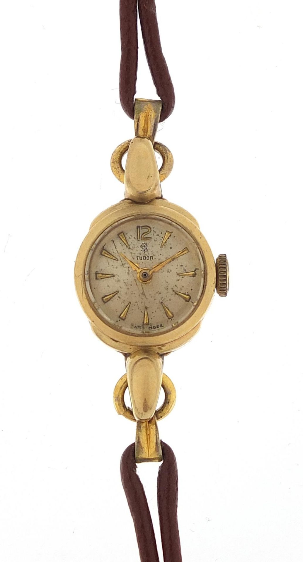Tudor, ladies 10ct gold wristwatch, 16mm in diameter - Image 2 of 9