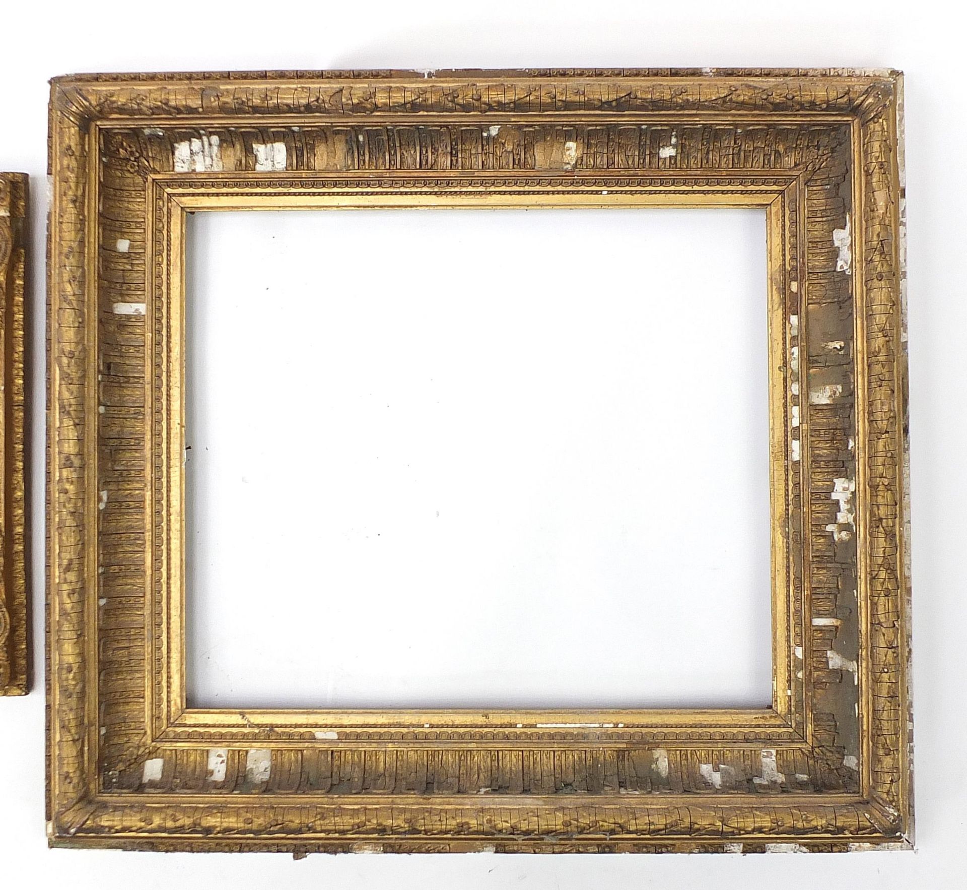 Two 19th century ornate gilt frames, the aperture sizes 56cm x 48cm and 43cm x 31.5cm - Image 3 of 4