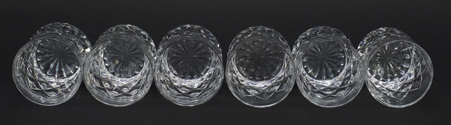 Six lead crystal whiskey tumblers, 8cm high - Image 5 of 6