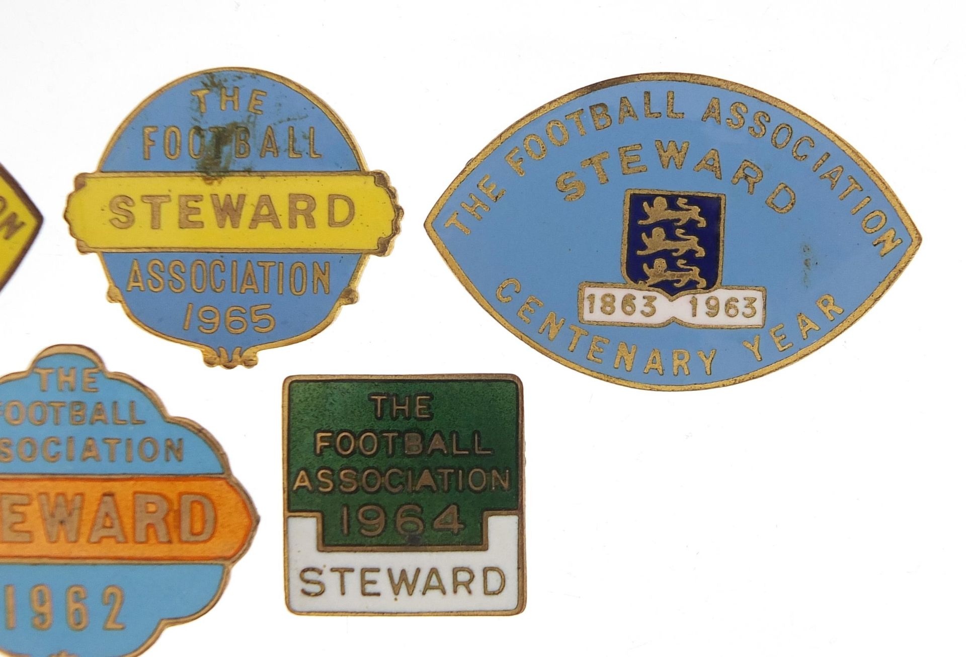 Five 1960's Football Association Steward badges - Image 3 of 4
