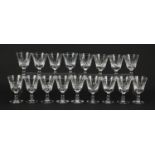 Seventeen Stuart Crystal Glengarry pattern glasses, 12.5cm high