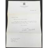 Winston Churchill letter from The House of Commons