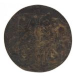 Antique bronze medallion with bust of Cardinal Antonio Perrenot de Granvela, 7.5cm in diameter