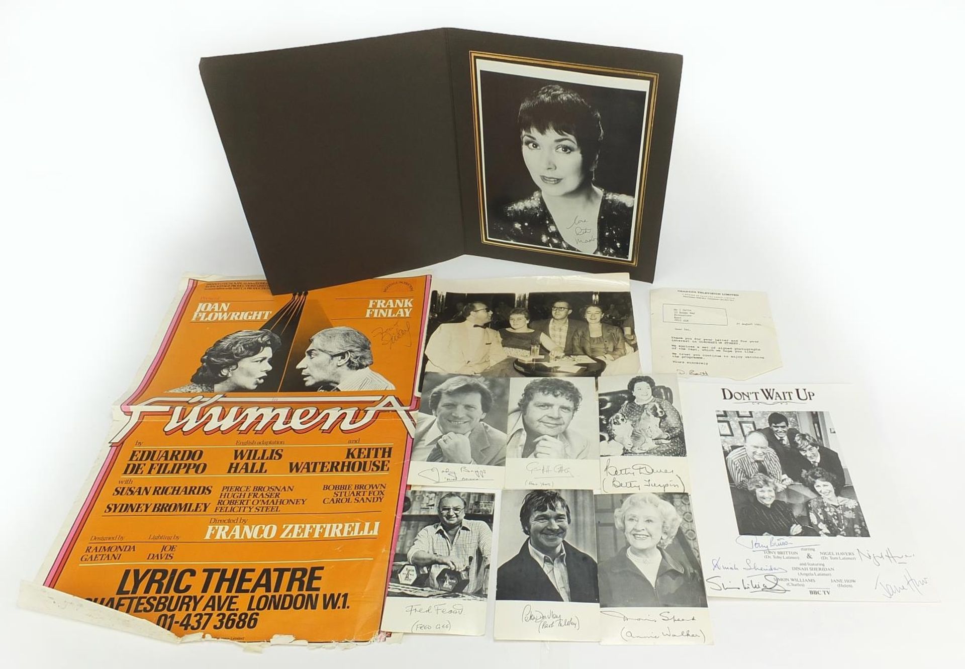 Autographs including Ruth Maddock photograph, Jane Howell, Tony Britton, Nigel Havers, Dinah