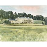 Robert Tavener - Stately house, watercolour, mounted, framed and glazed, 43cm x 32.5cm excluding the